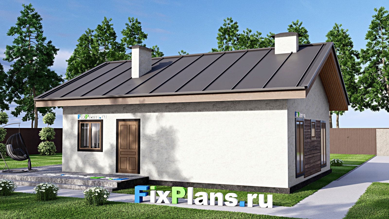 Проект одноэтажного дома 10х13м S100м2 F-14732