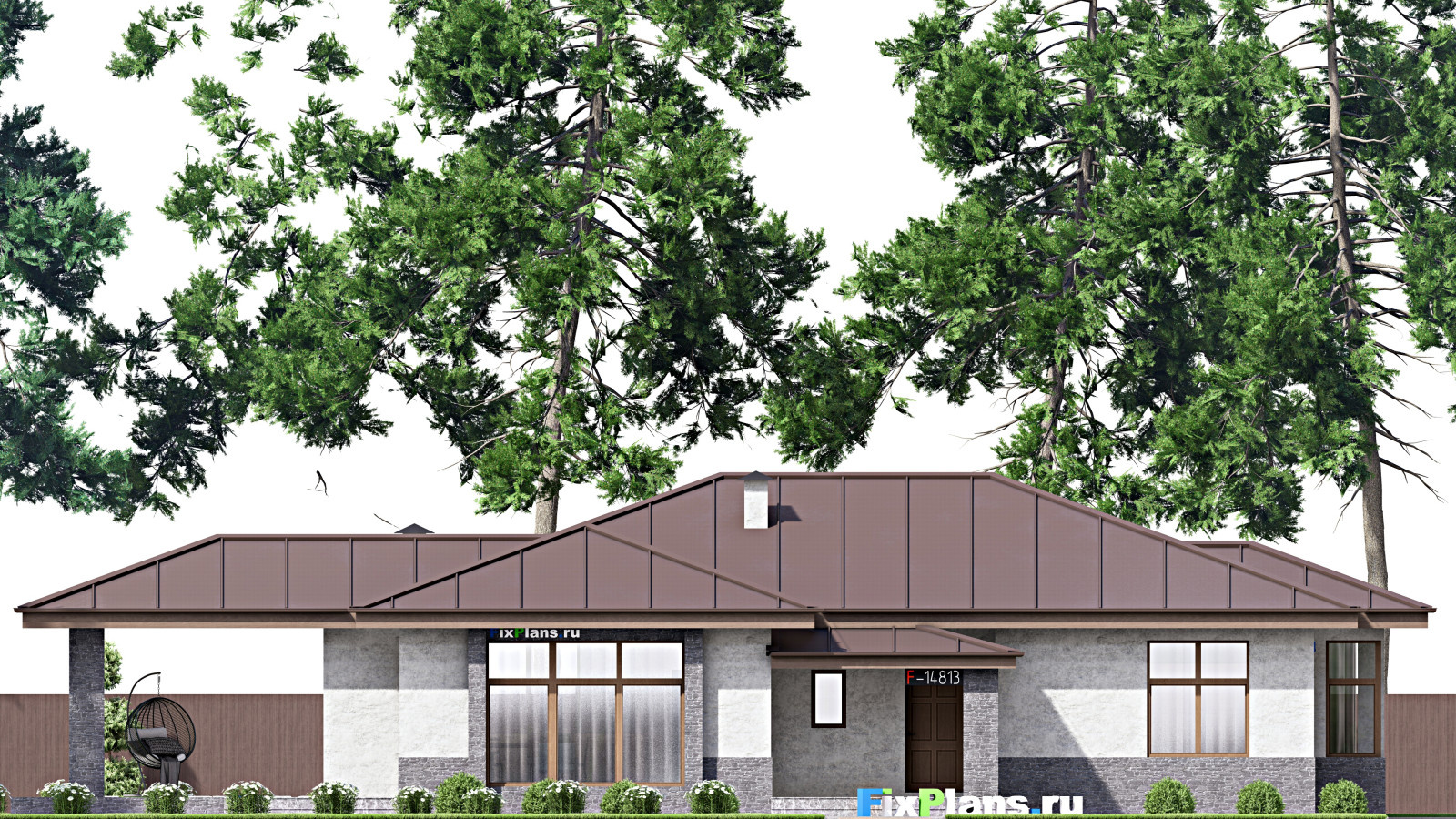 Проект одноэтажного дома 14х23м S208м2 F-14813