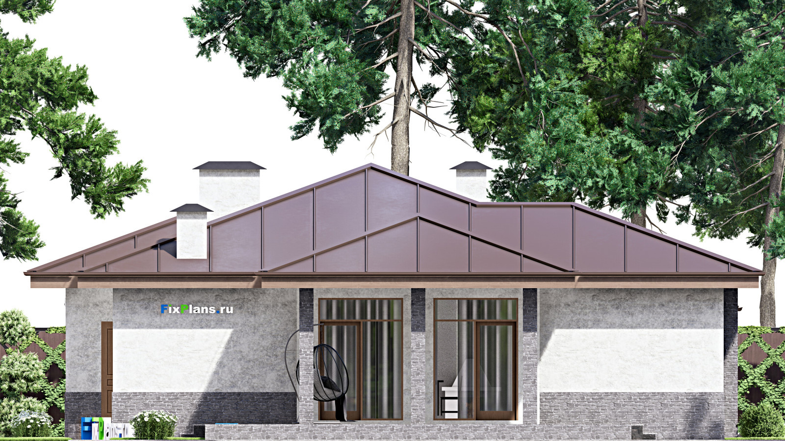 Проект одноэтажного дома 14х23м S208м2 F-14813