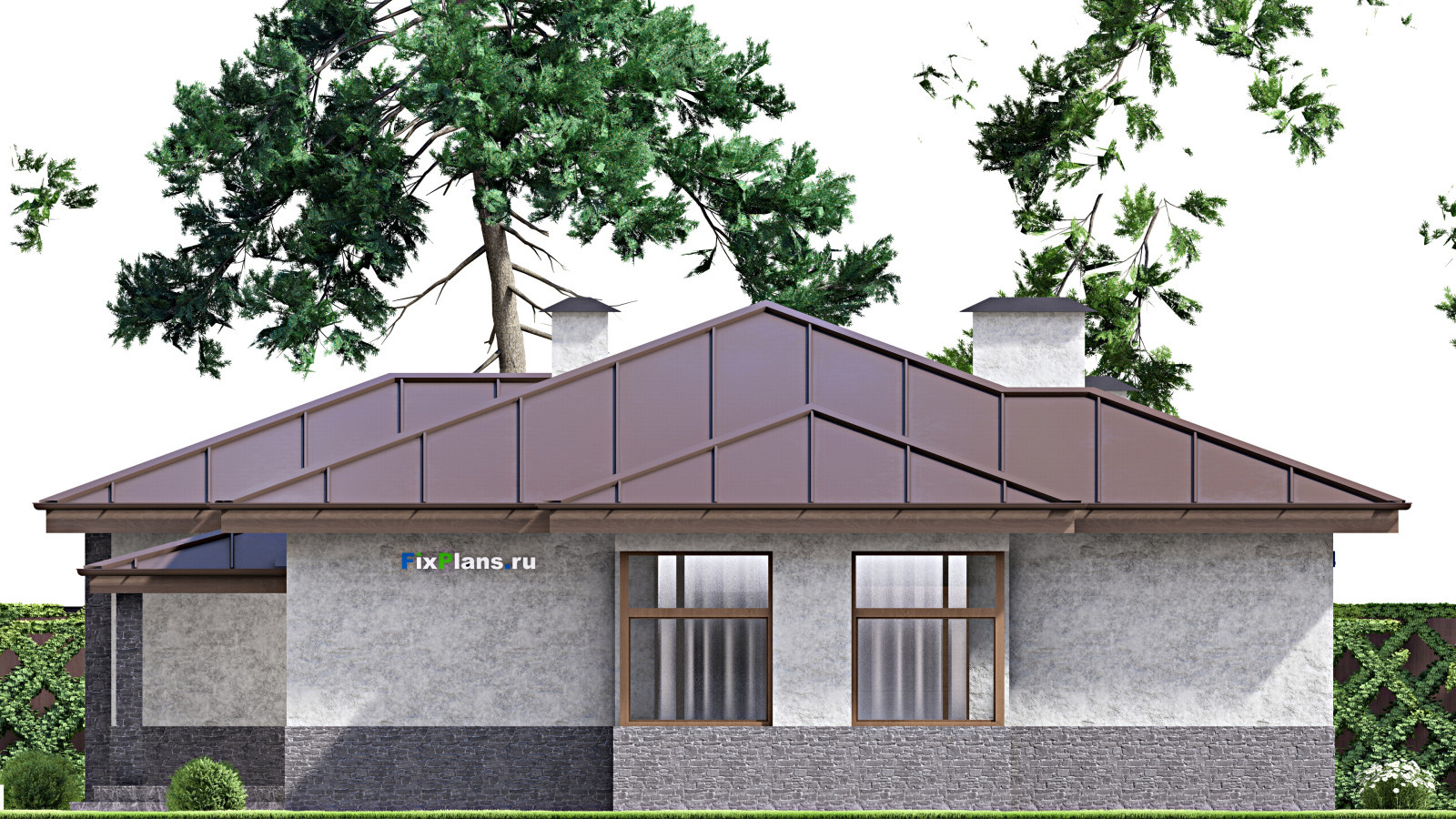 Проект одноэтажного дома 14х23м S208м2 F-14813