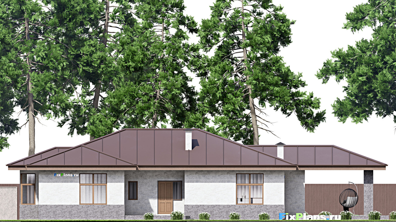 Проект одноэтажного дома 14х23м S208м2 F-14813