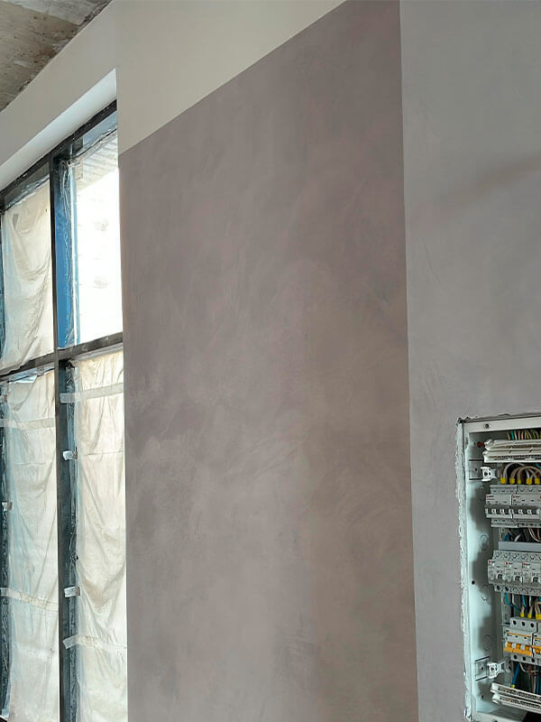 Отделка коммерческого помещения микроцементом Polycement 300+300