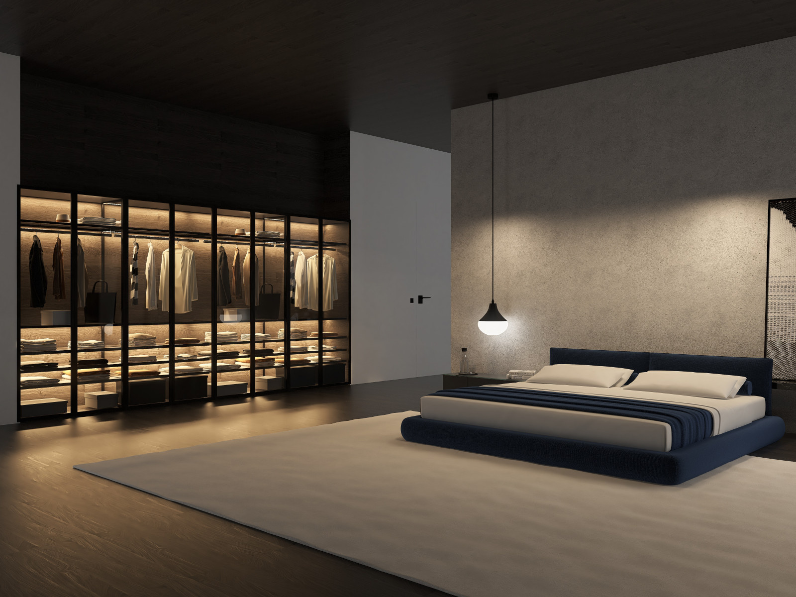 Спальня с атмосферой спокойствия интерьер мастер блока спальни с ванной