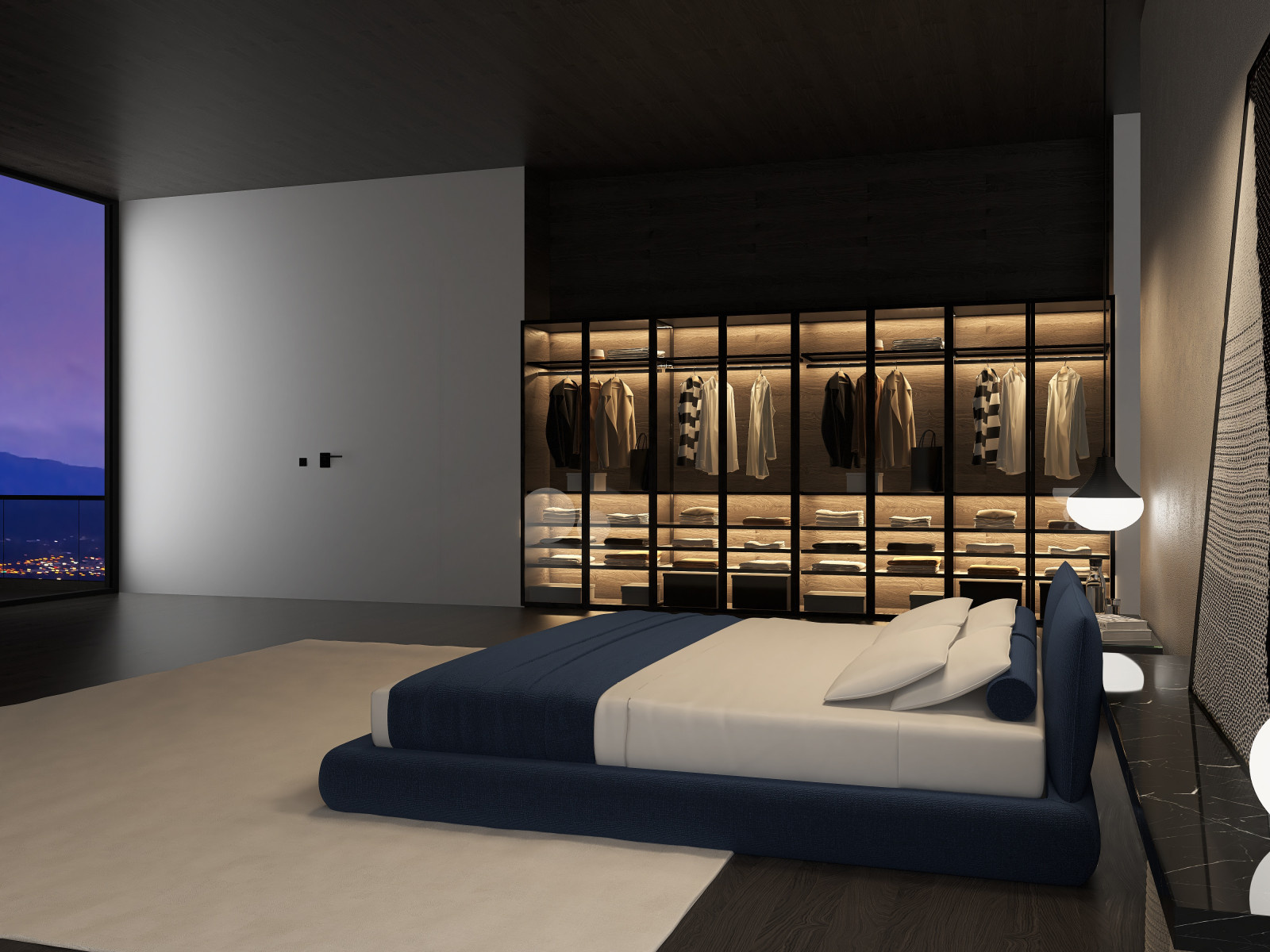 Спальня с атмосферой спокойствия интерьер мастер блока спальни с ванной