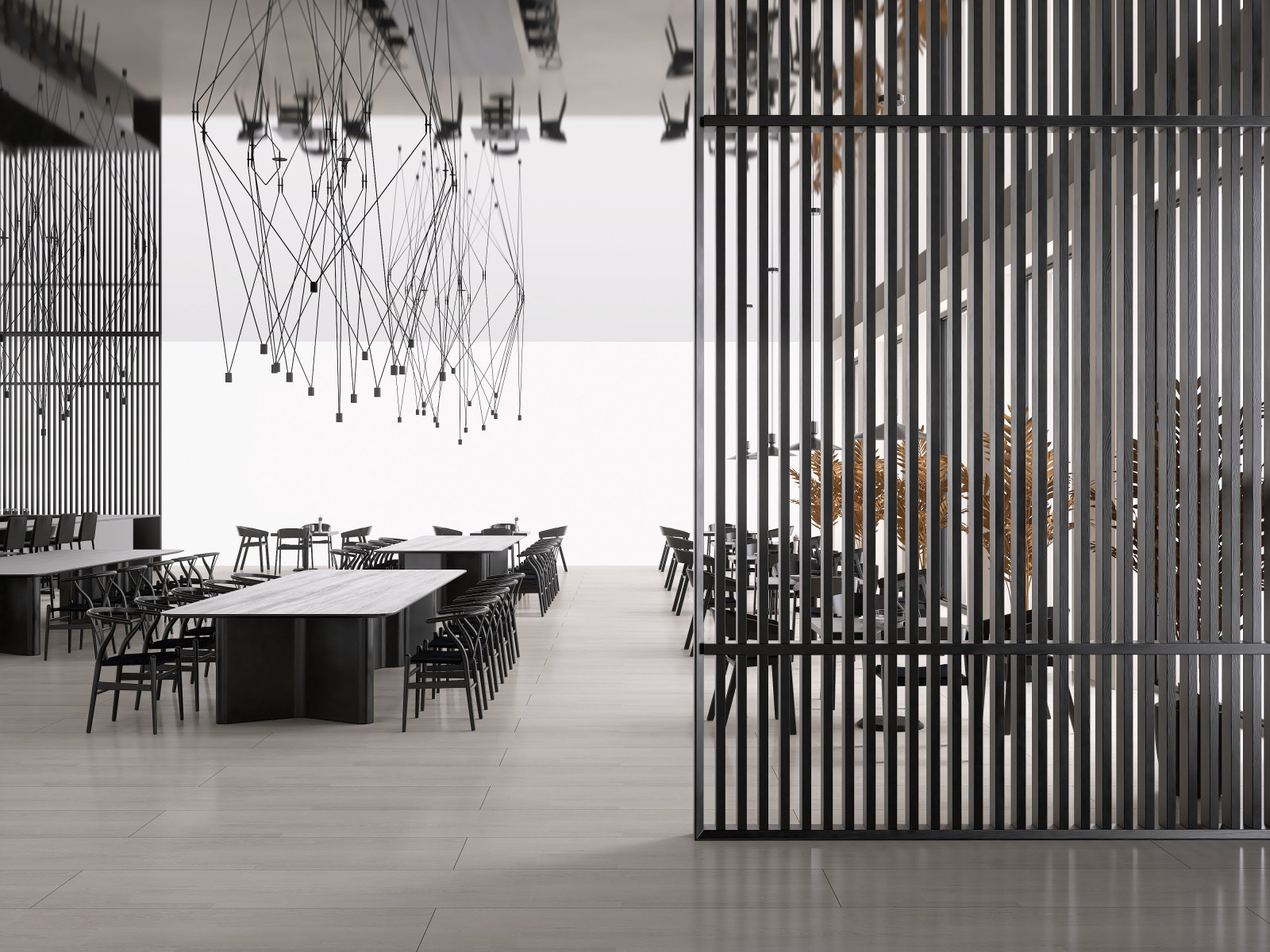 Наш проект ресторана в индустриально-минималистичном стиле Интерьер общественног