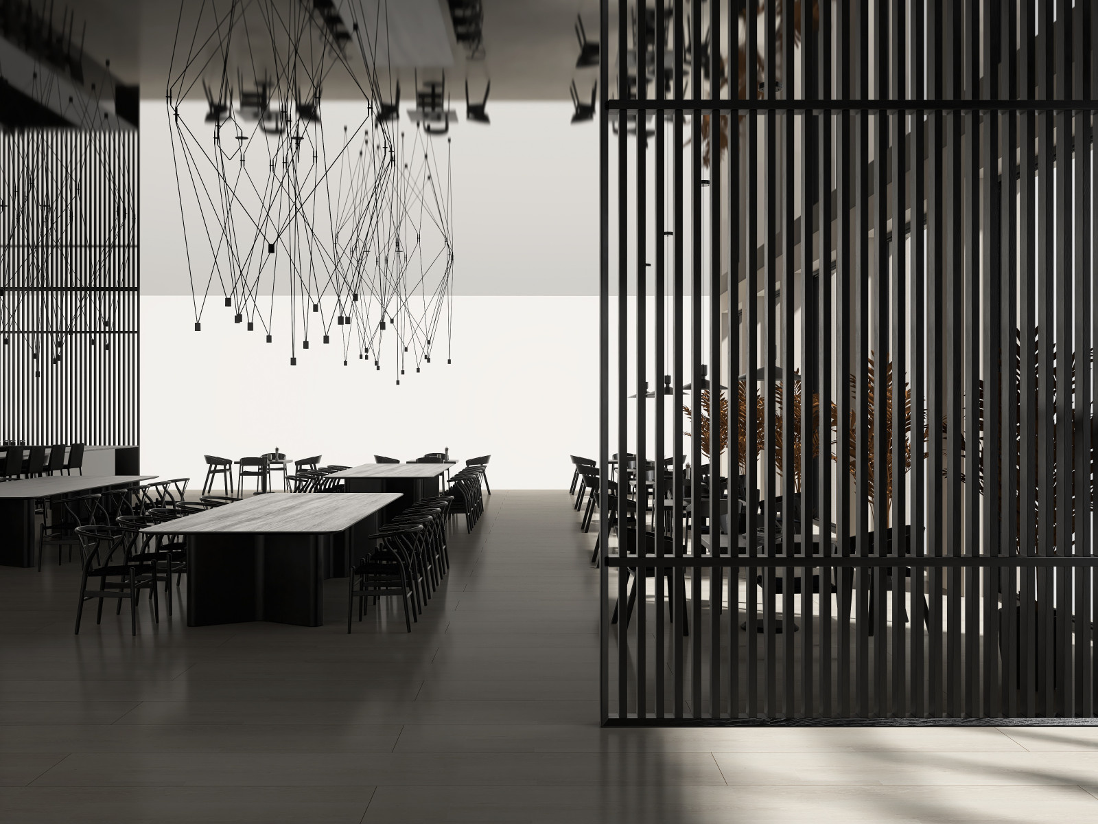 Наш проект ресторана в индустриально-минималистичном стиле Интерьер общественног