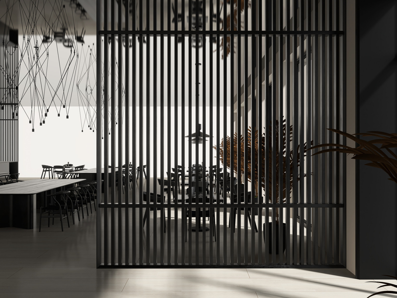 Наш проект ресторана в индустриально-минималистичном стиле Интерьер общественног