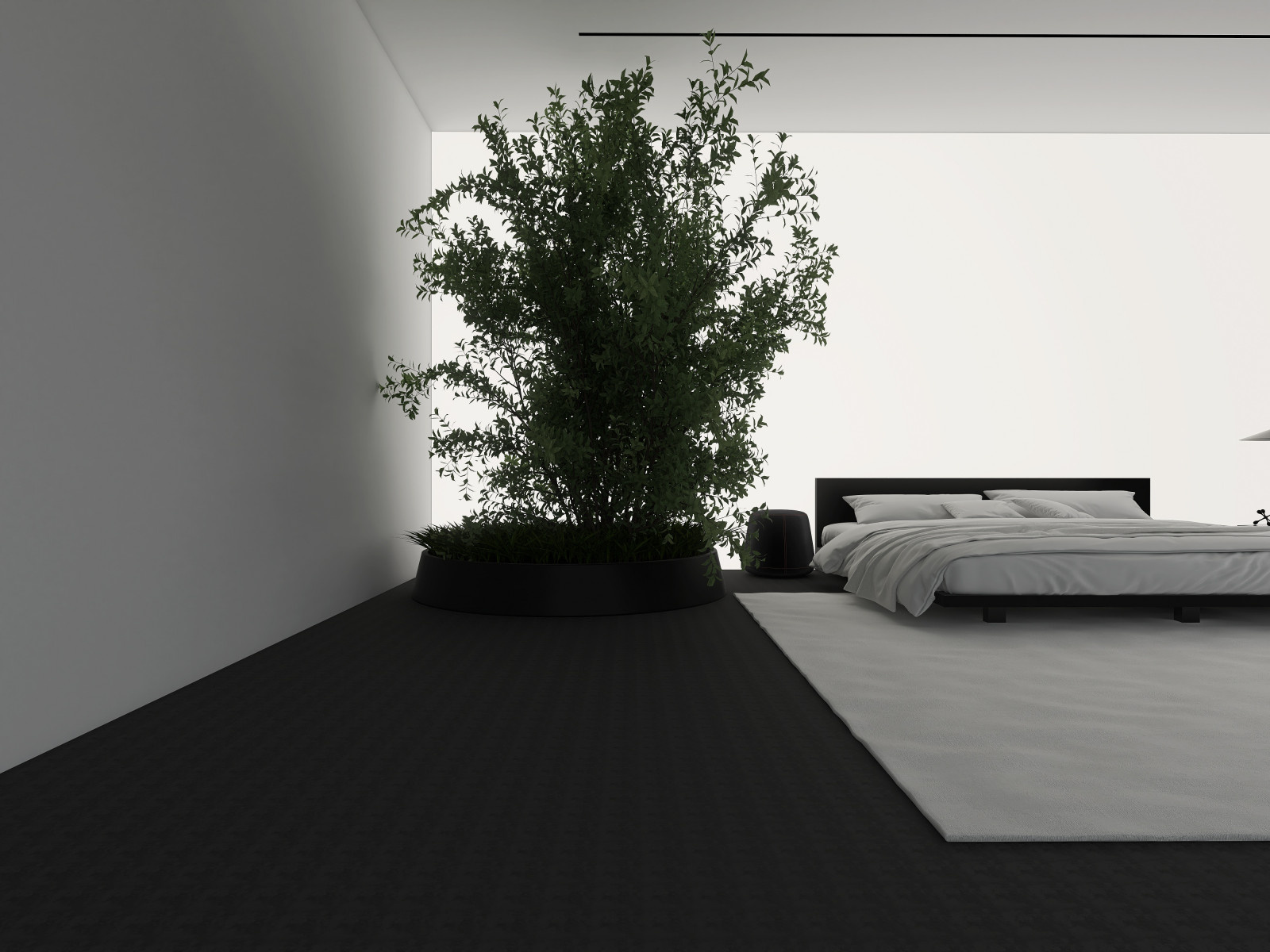 Необычной проект спальни Основные цвета спальни это серый, черный, белый эти цве