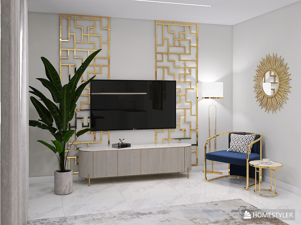 Кухня - гостиная ар-деко