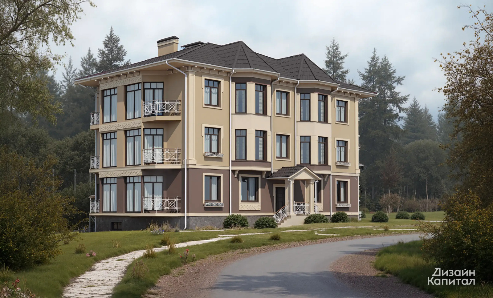 #257 Фасадное решение в классическом стиле