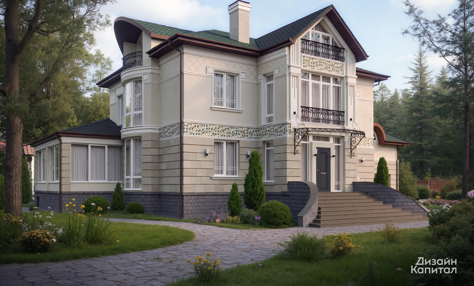 #533 Эклектика вписанная в ландшафт