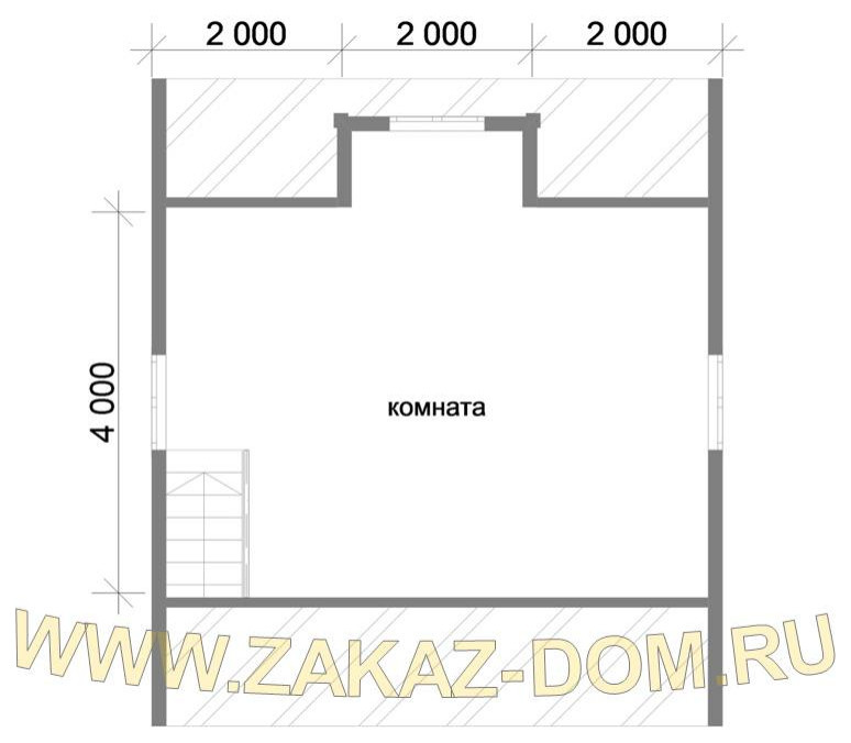 Проект бани с мансардой из бруса (6х6 м) : 2Б-42