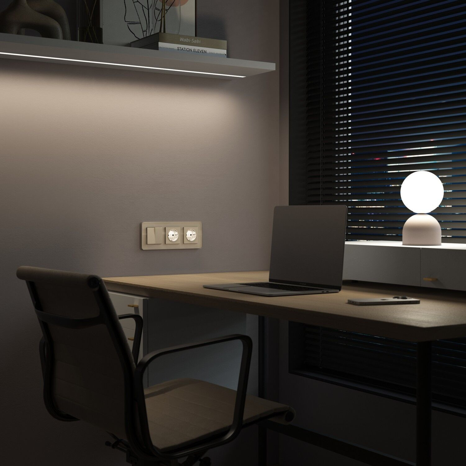 Уникальная розетка с новым цветом подсветки