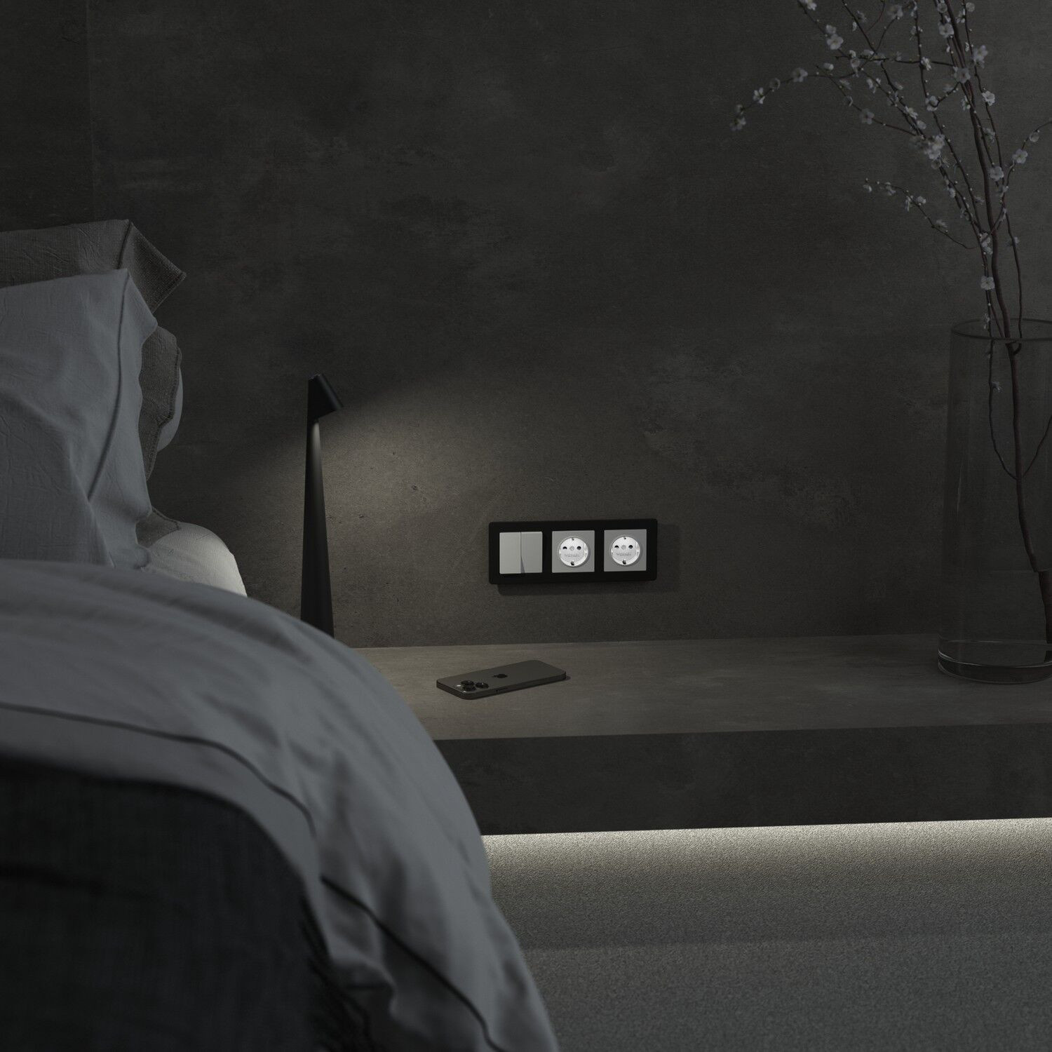 Уникальная розетка с новым цветом подсветки