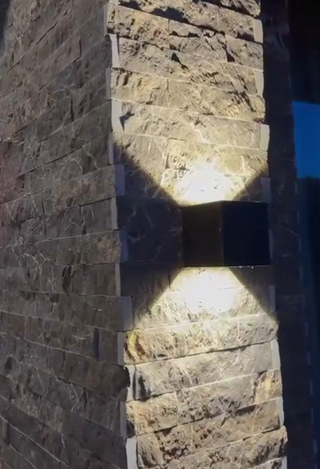 Winner черный уличный настенный светодиодный светильник 1548 TECHNO LED