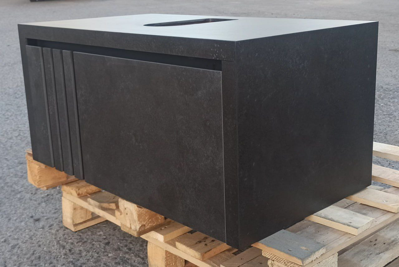 Тумбы под накладые раковины с зеркальными вставками