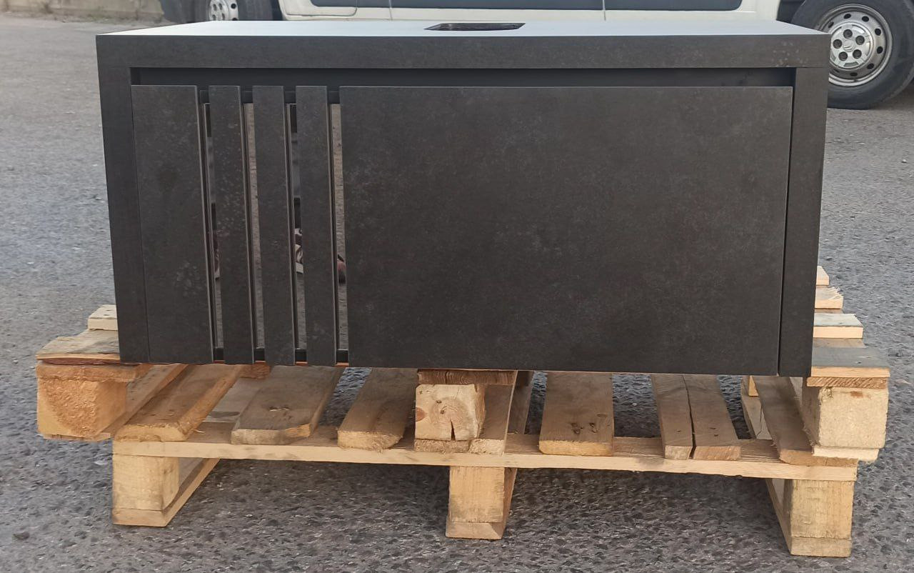 Тумбы под накладые раковины с зеркальными вставками