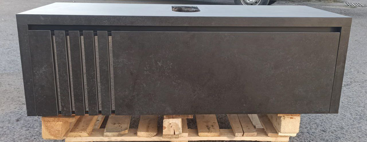 Тумбы под накладые раковины с зеркальными вставками