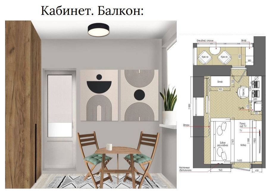 Планировочное решение для детской и кабинета СПБ