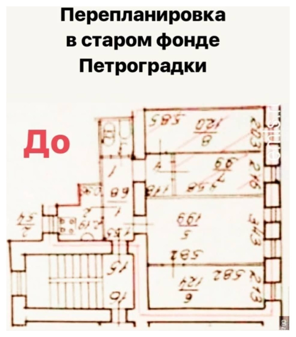 Квартира в центре Санкт - Петербурга. Перепланировка в старом фонде