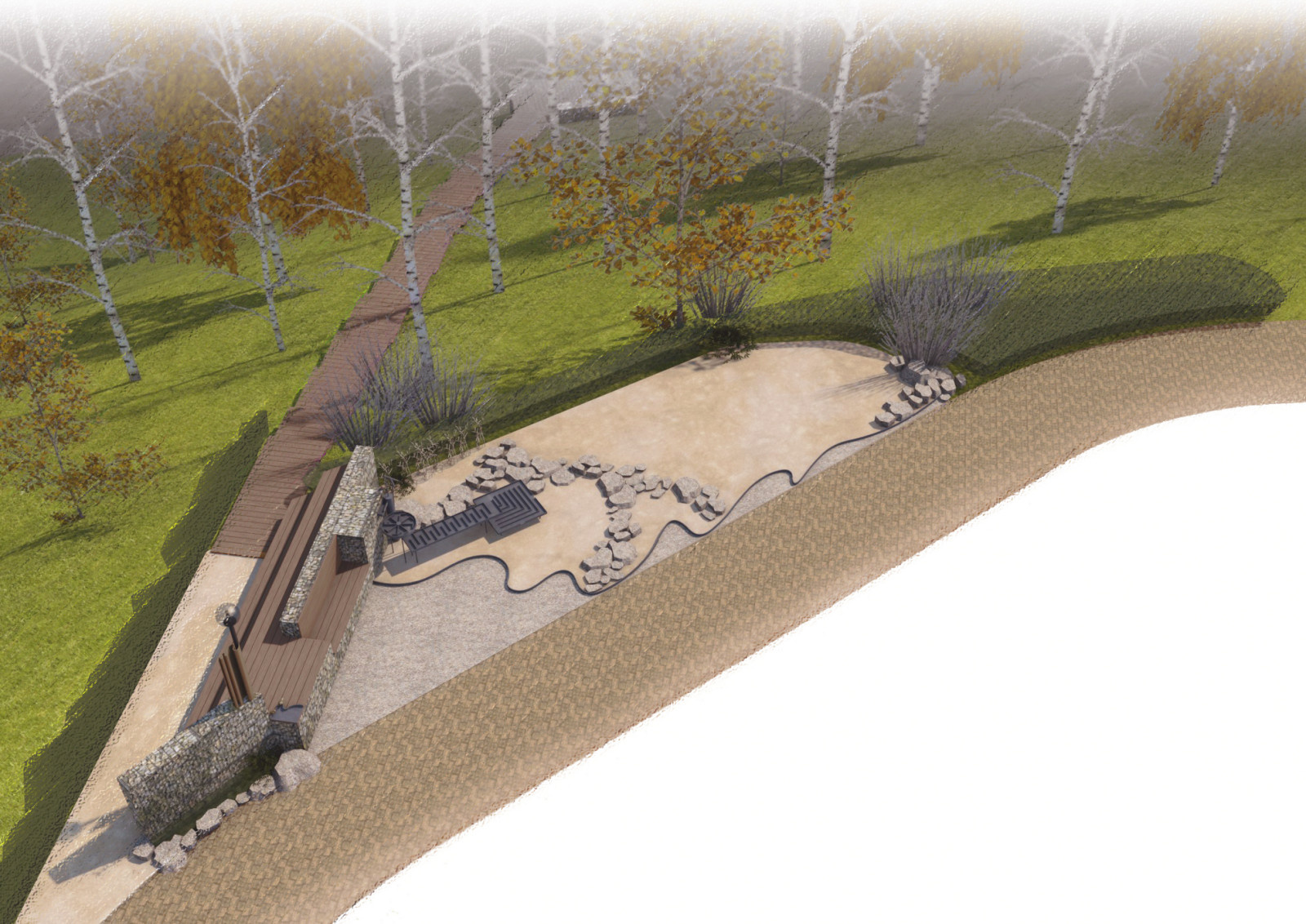 Конкурсный проект сквера в городской среде