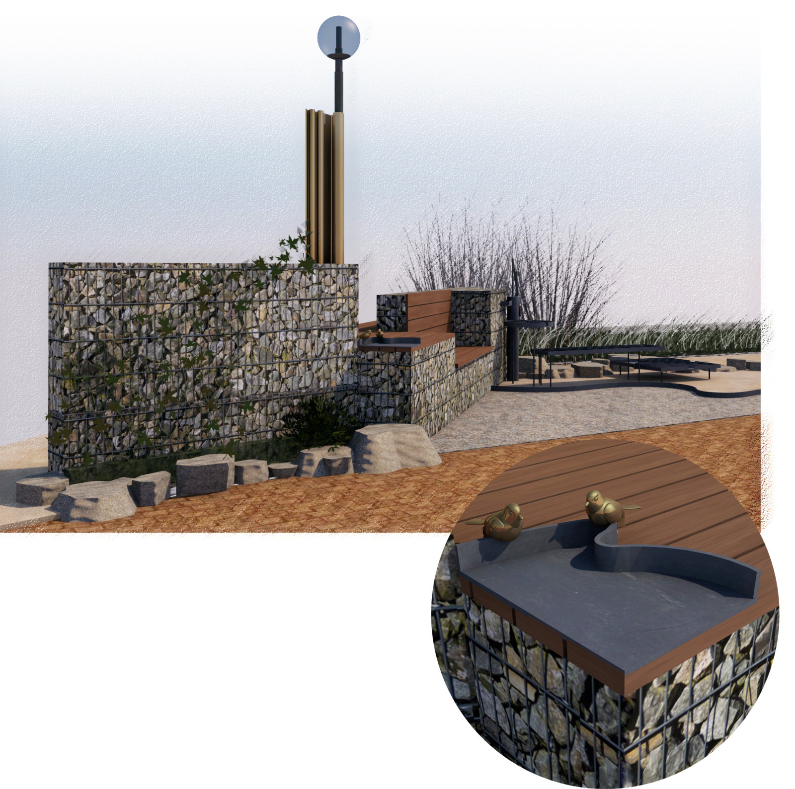 Конкурсный проект сквера в городской среде