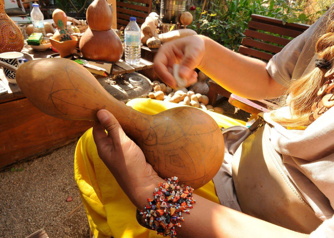 Создание ламп из тыкв лагенарий , Турция