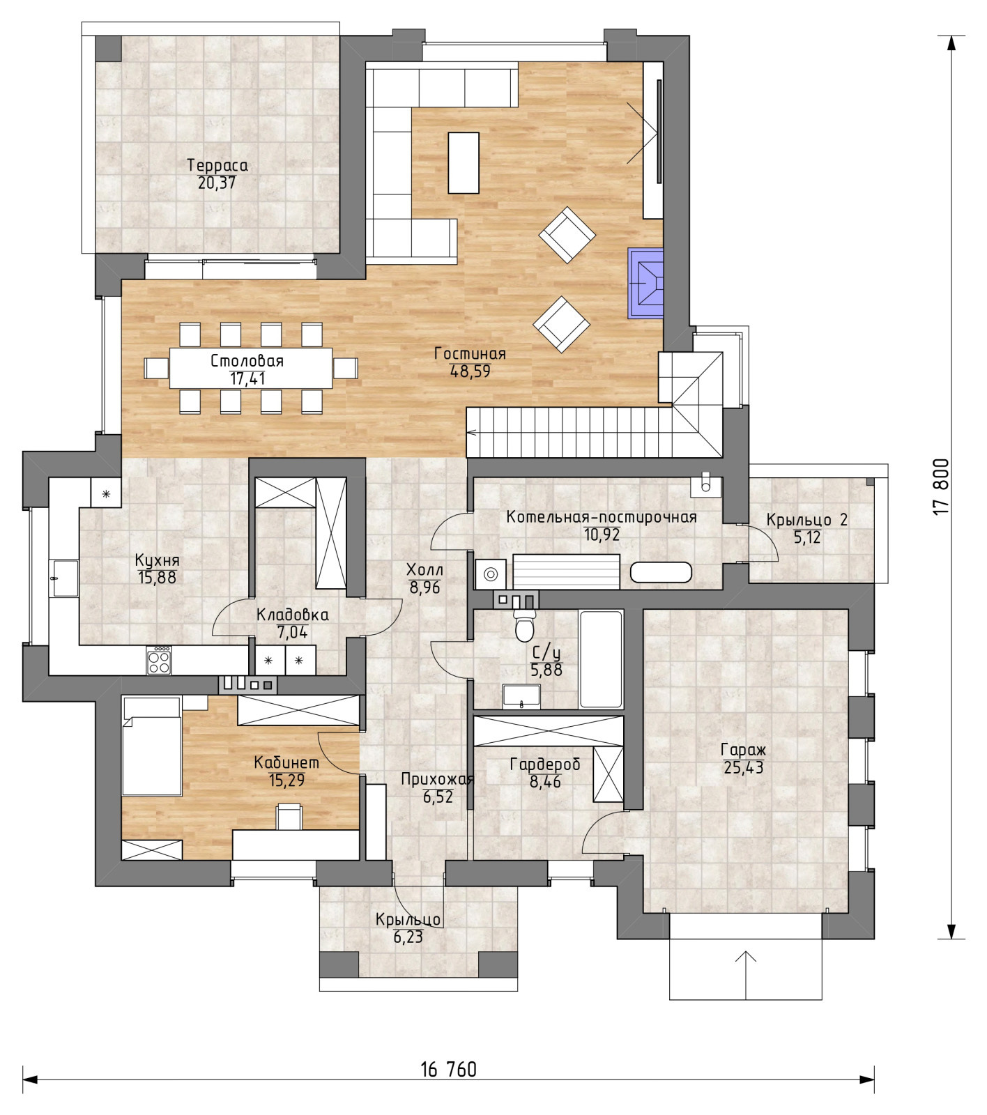 Современный дом в стиле Райта