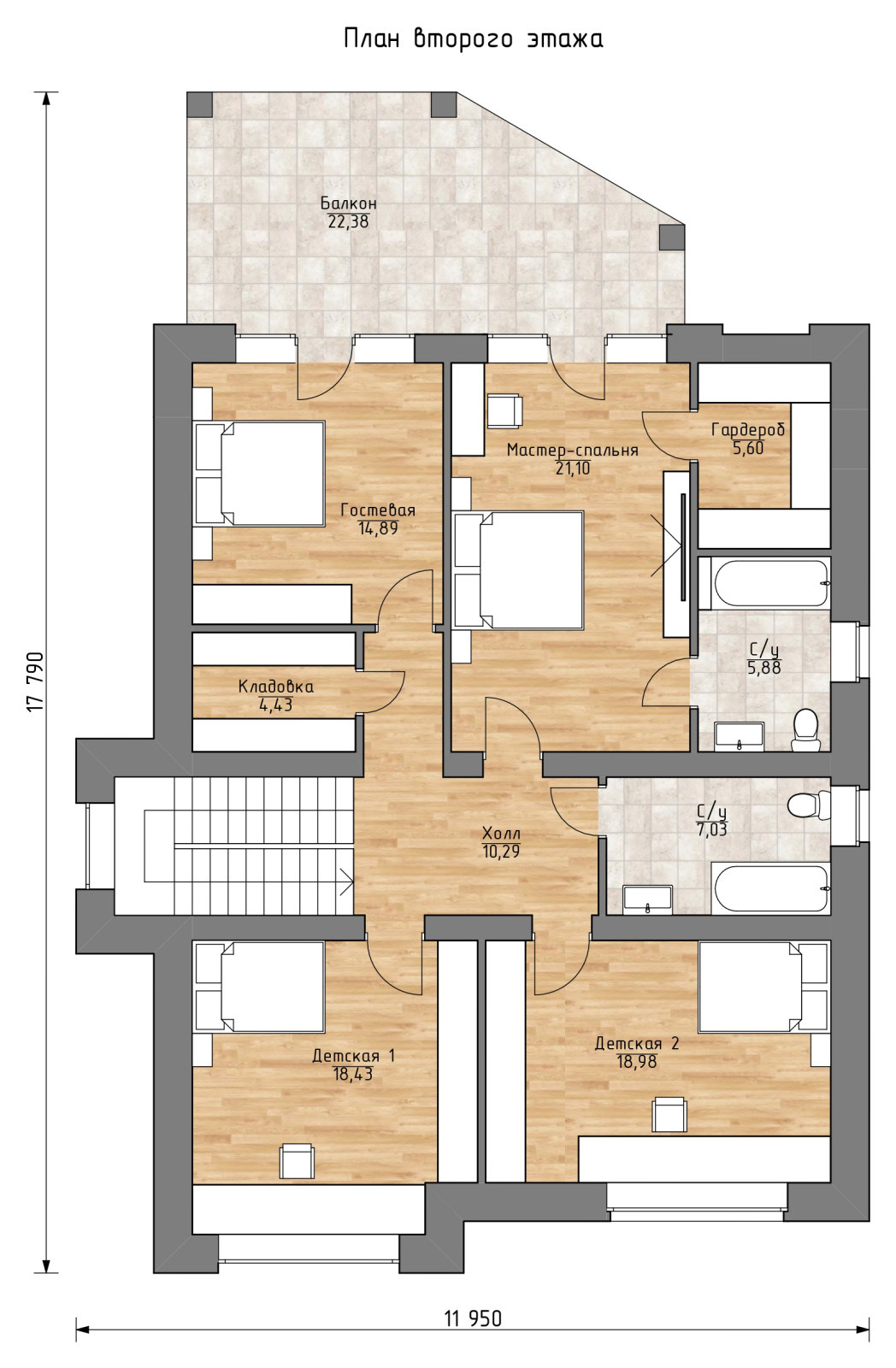 Проект трехэтажного дома в стиле Райта 480 кв.м