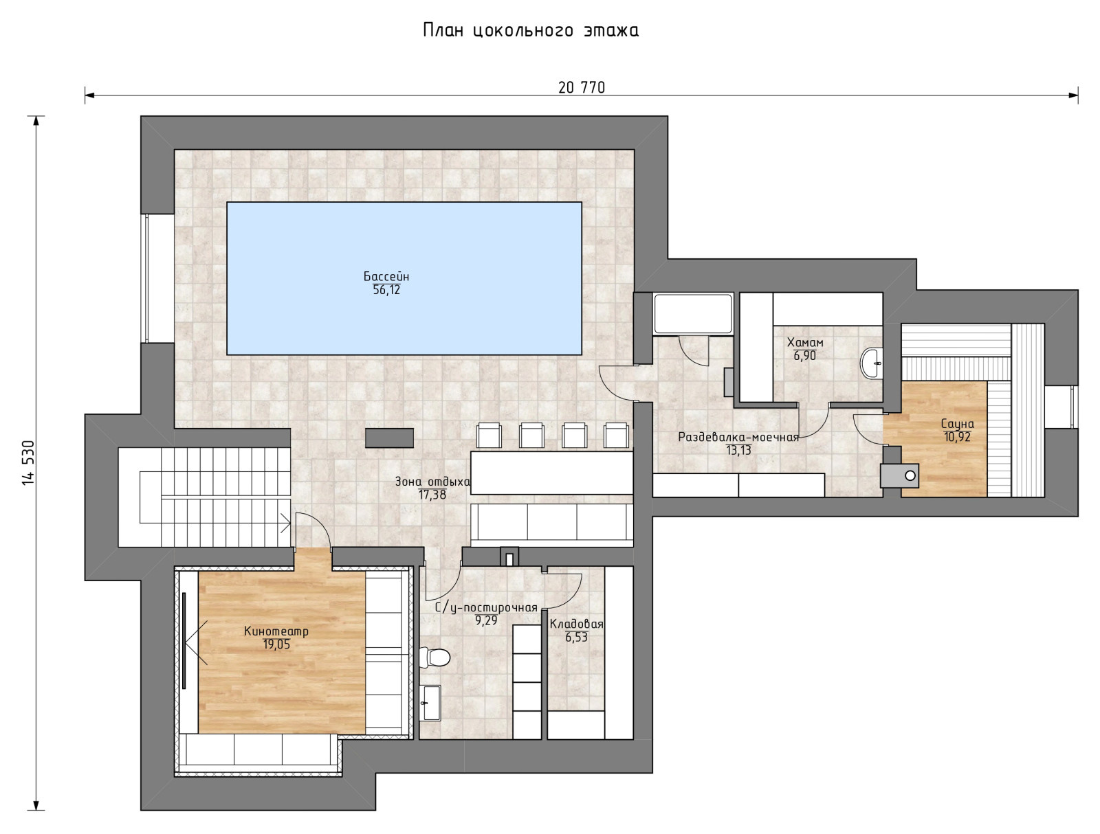 Проект трехэтажного дома в стиле Райта 480 кв.м