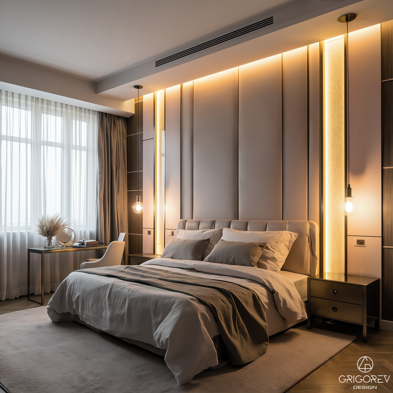 Обложка проекта: Мягкие панели в спальне