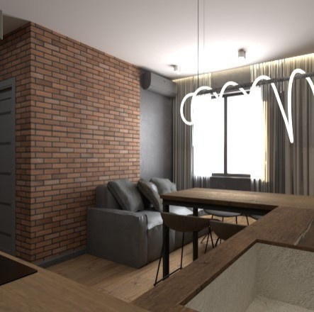 Дизайн интерьера квартиры в стиле лофт