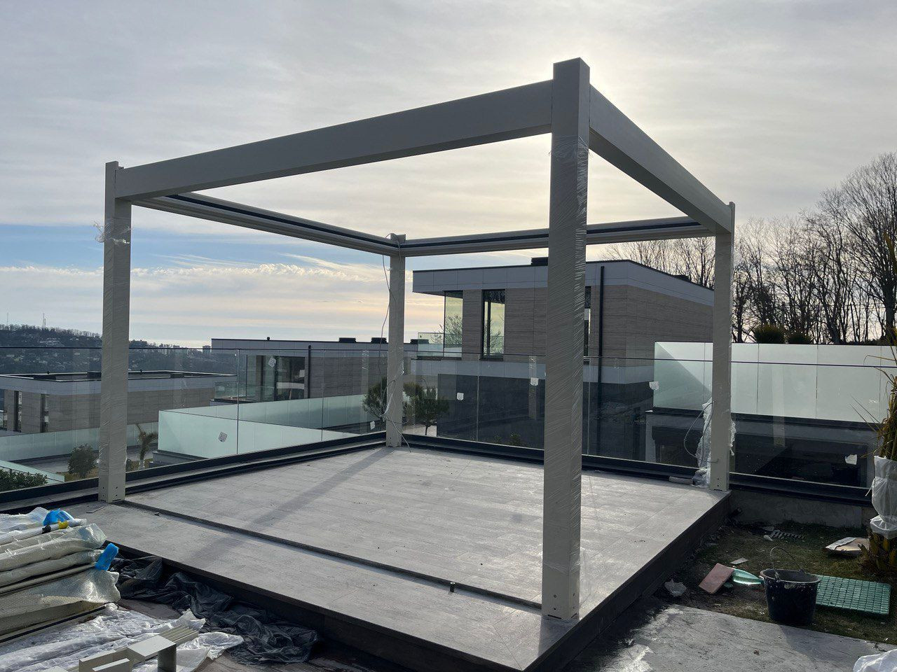 биоклиматическая пергола сдвижная