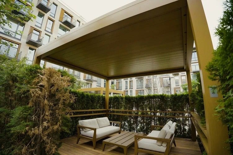 сдвижная биоклиматическая система, интеграция под цвет дерева