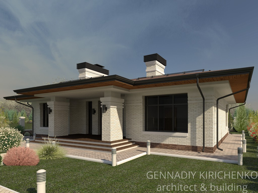 Проект небольшого одноэтажного дома.