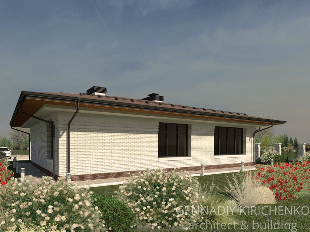 Проект небольшого одноэтажного дома.