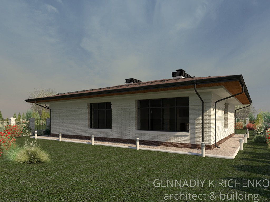 Проект небольшого одноэтажного дома.