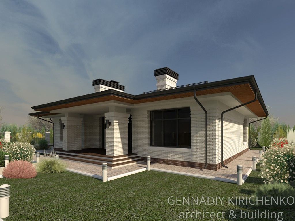 Проект небольшого одноэтажного дома.