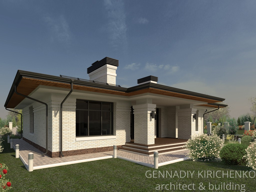 Проект небольшого одноэтажного дома.