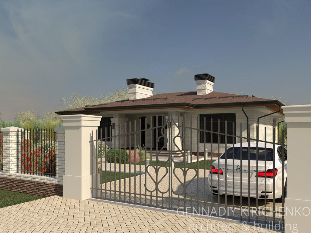 Проект небольшого одноэтажного дома.