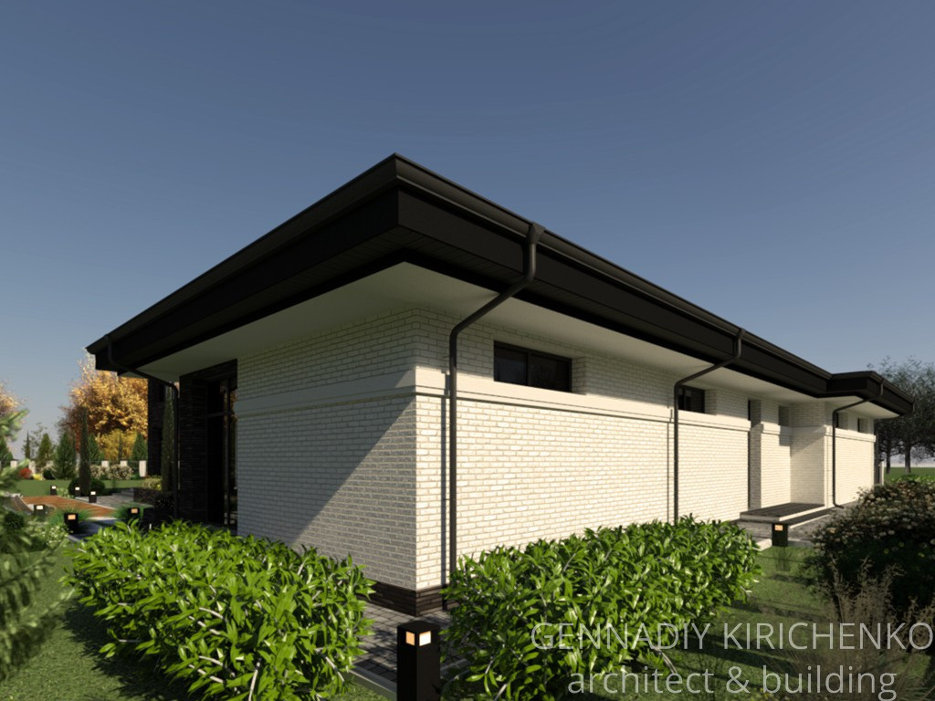 Проект двухэтажного дома в разных уровнях.