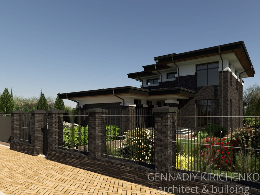 Проект двухэтажного дома с гаражом в КП "ЭкоПарк"