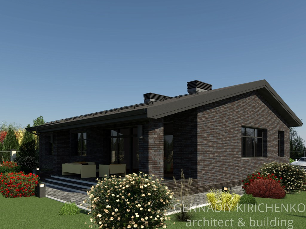 Проект одноэтажного дома с мансардой.