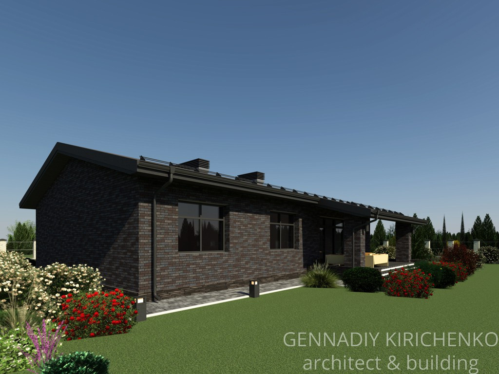 Проект одноэтажного дома с мансардой.