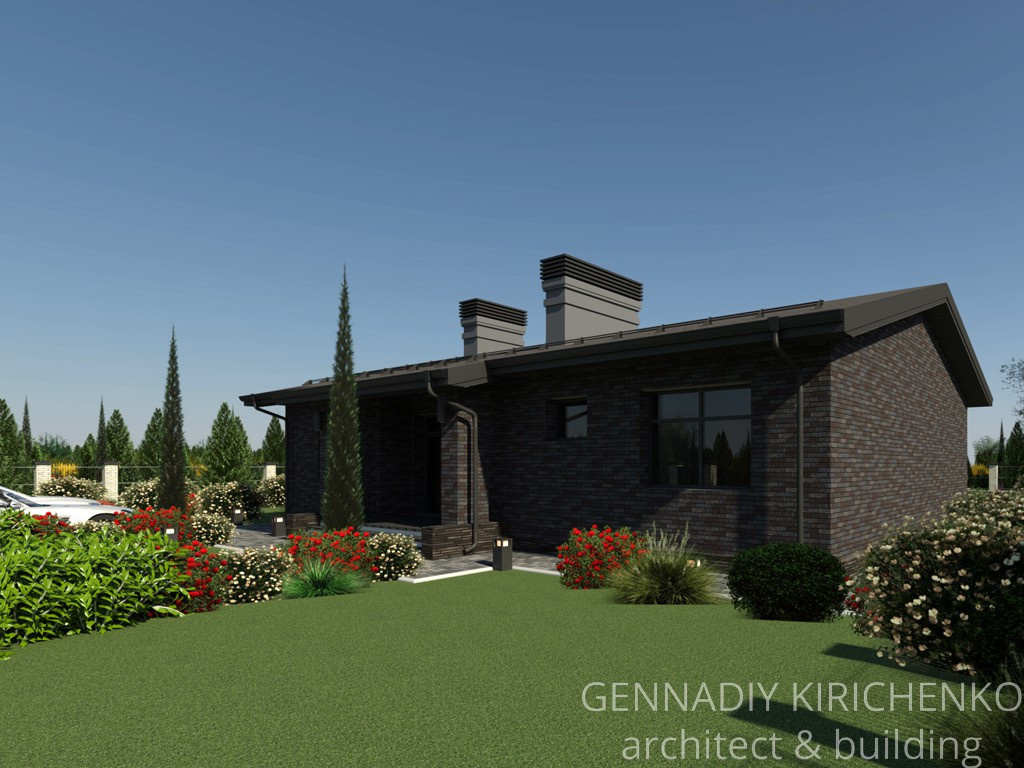 Проект одноэтажного дома с мансардой.