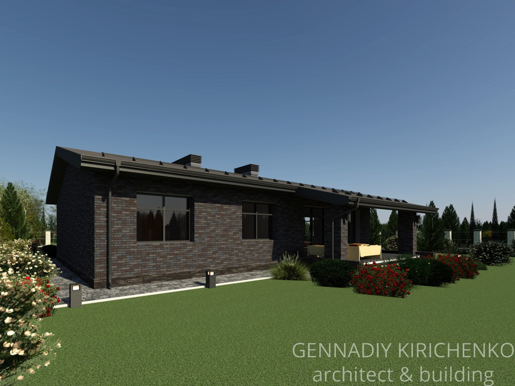 Проект одноэтажного дома с мансардой.