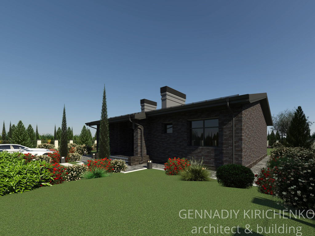 Проект одноэтажного дома с мансардой.