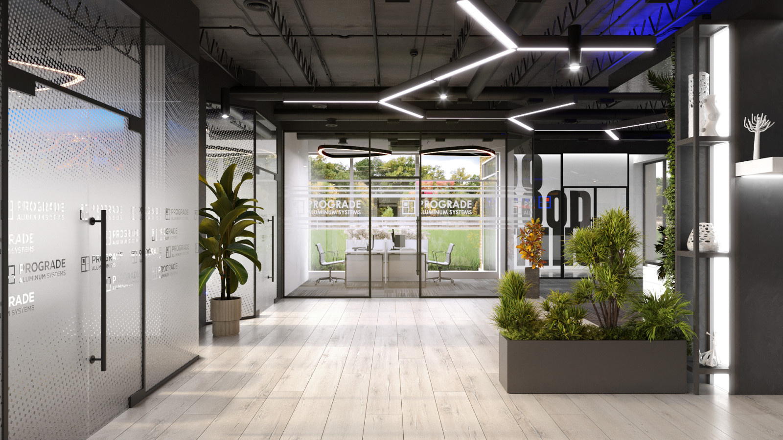 Office interior design options for ProGrade Aluminum Systems Corp. USA