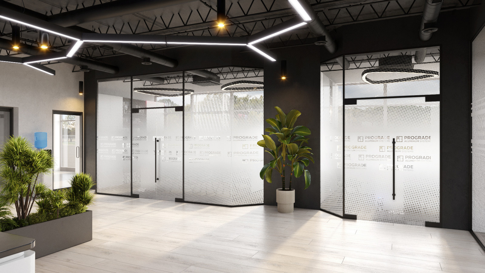 Office interior design options for ProGrade Aluminum Systems Corp. USA