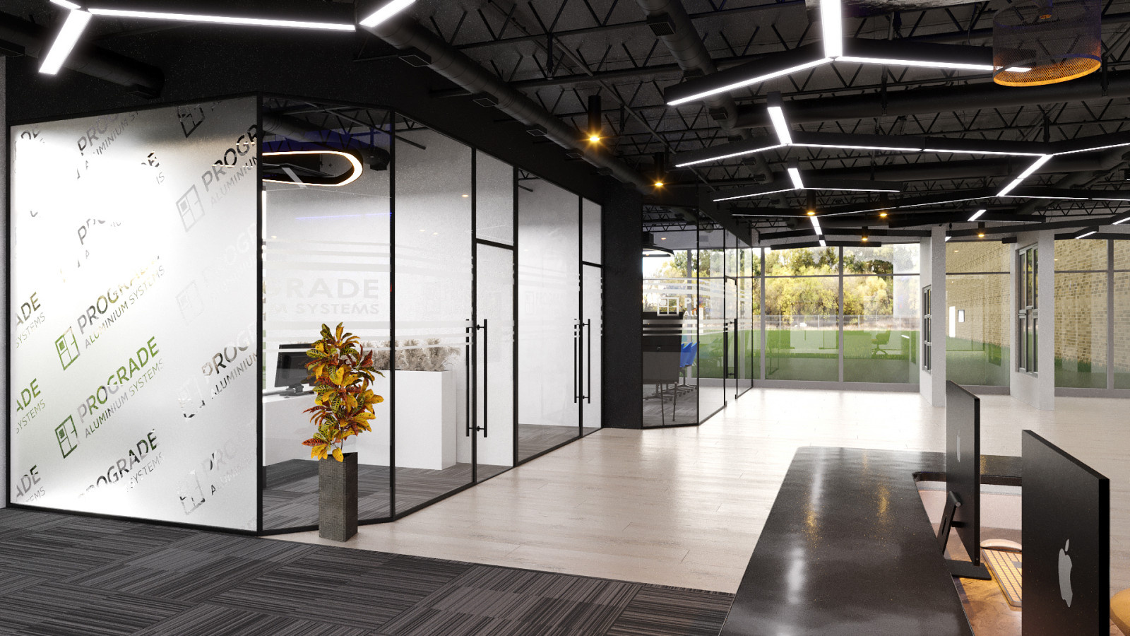 Office interior design options for ProGrade Aluminum Systems Corp. USA